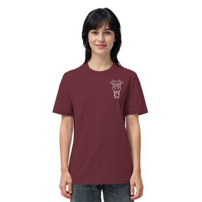 Annoyed Cow Statement-Print – Burgundy Bio Shirt | GÖRL Bio-Baumwolle, DTF-Druck in DE