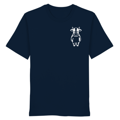 Angry Cow Statement-Print – French Navy Bio Shirt | GÖRL Bio-Baumwolle, DTF-Druck in DE