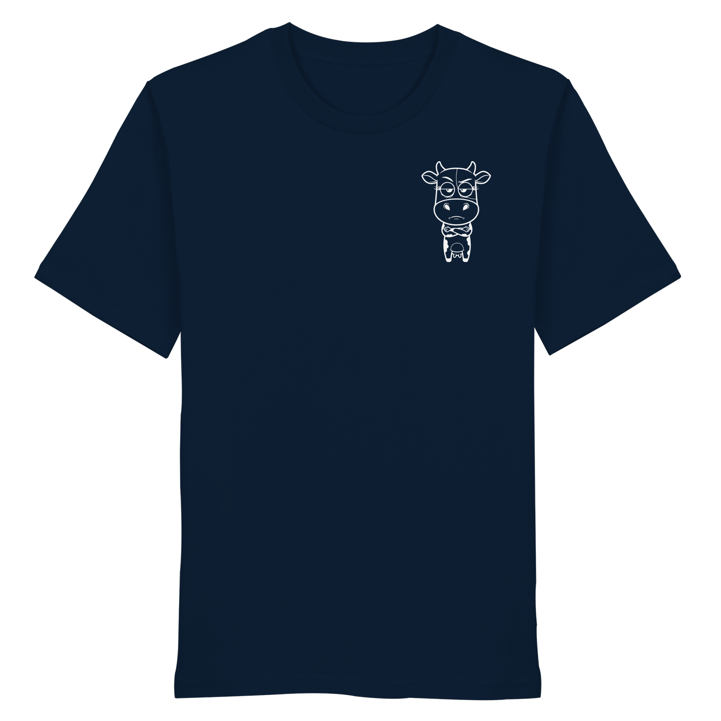 Annoyed Cow Statement-Print – French Navy Bio Shirt | GÖRL Bio-Baumwolle, DTF-Druck in DE