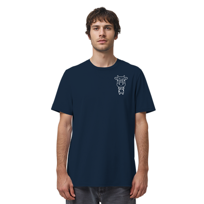 Annoyed Cow Statement-Print – French Navy Bio Shirt | GÖRL Bio-Baumwolle, DTF-Druck in DE