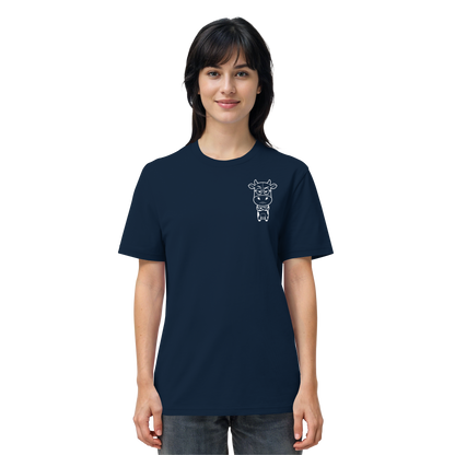 Annoyed Cow Statement-Print – French Navy Bio Shirt | GÖRL Bio-Baumwolle, DTF-Druck in DE