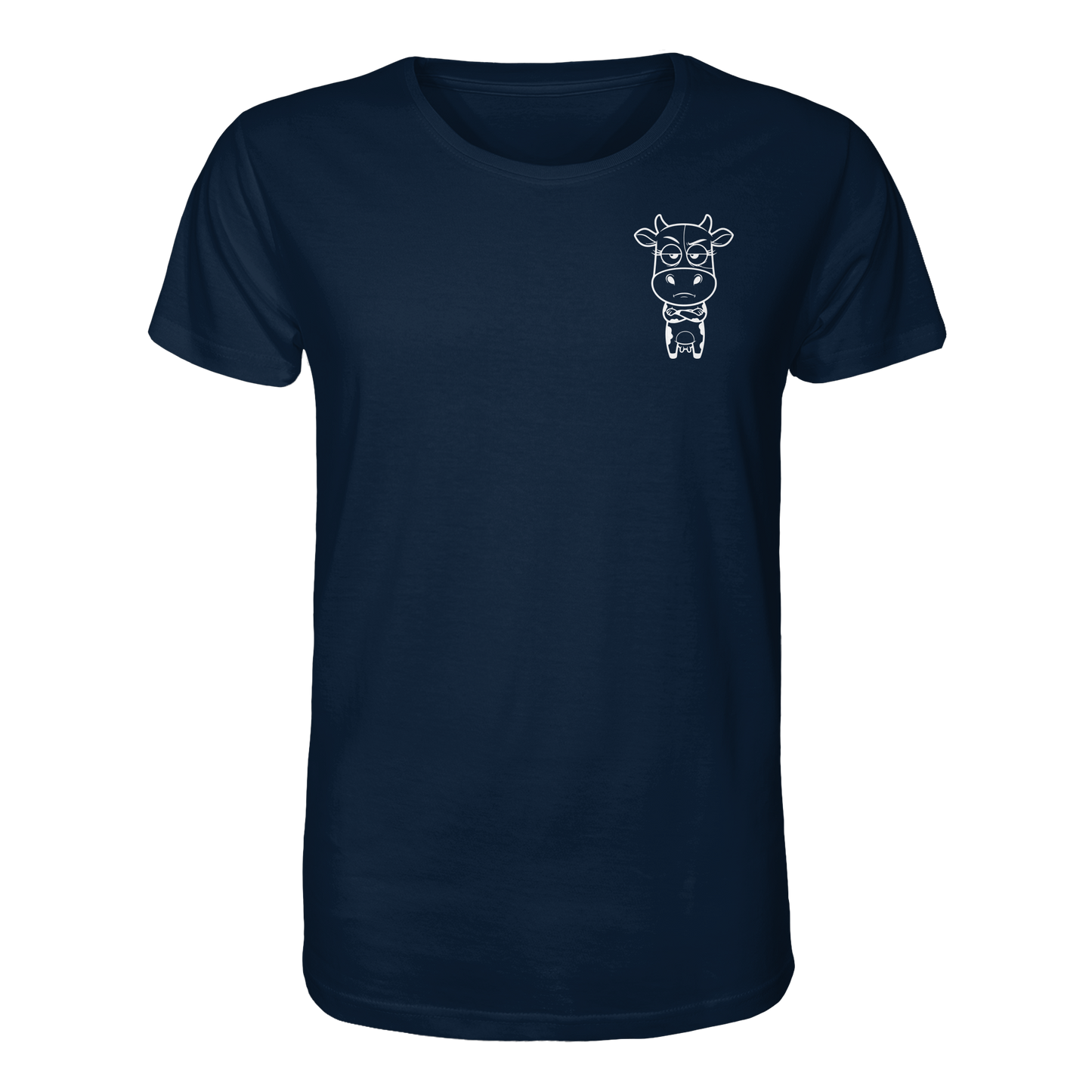 Annoyed Cow Statement-Print – French Navy Bio Shirt | GÖRL Bio-Baumwolle, DTF-Druck in DE