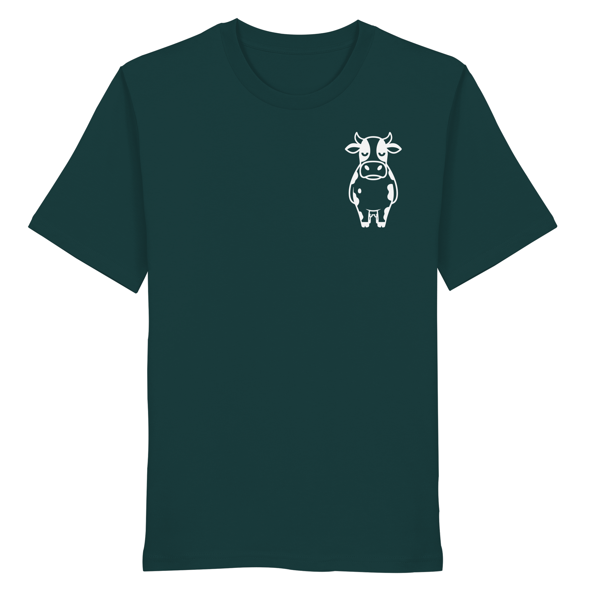 Angry Cow Statement-Print – Glazed Green Bio Shirt | GÖRL Bio-Baumwolle, DTF-Druck in DE