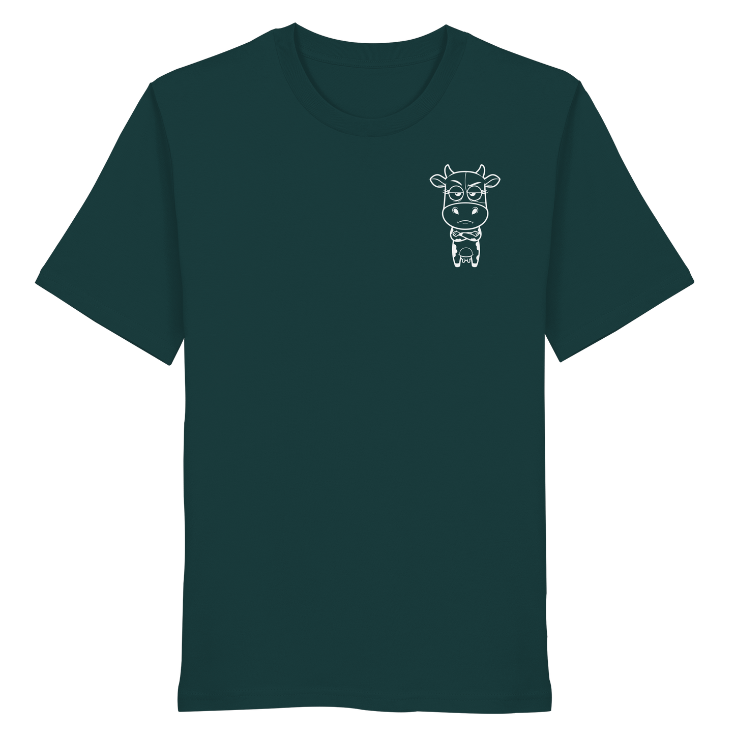 Annoyed Cow Statement-Print – Glazed Green Bio Shirt | GÖRL Bio-Baumwolle, DTF-Druck in DE