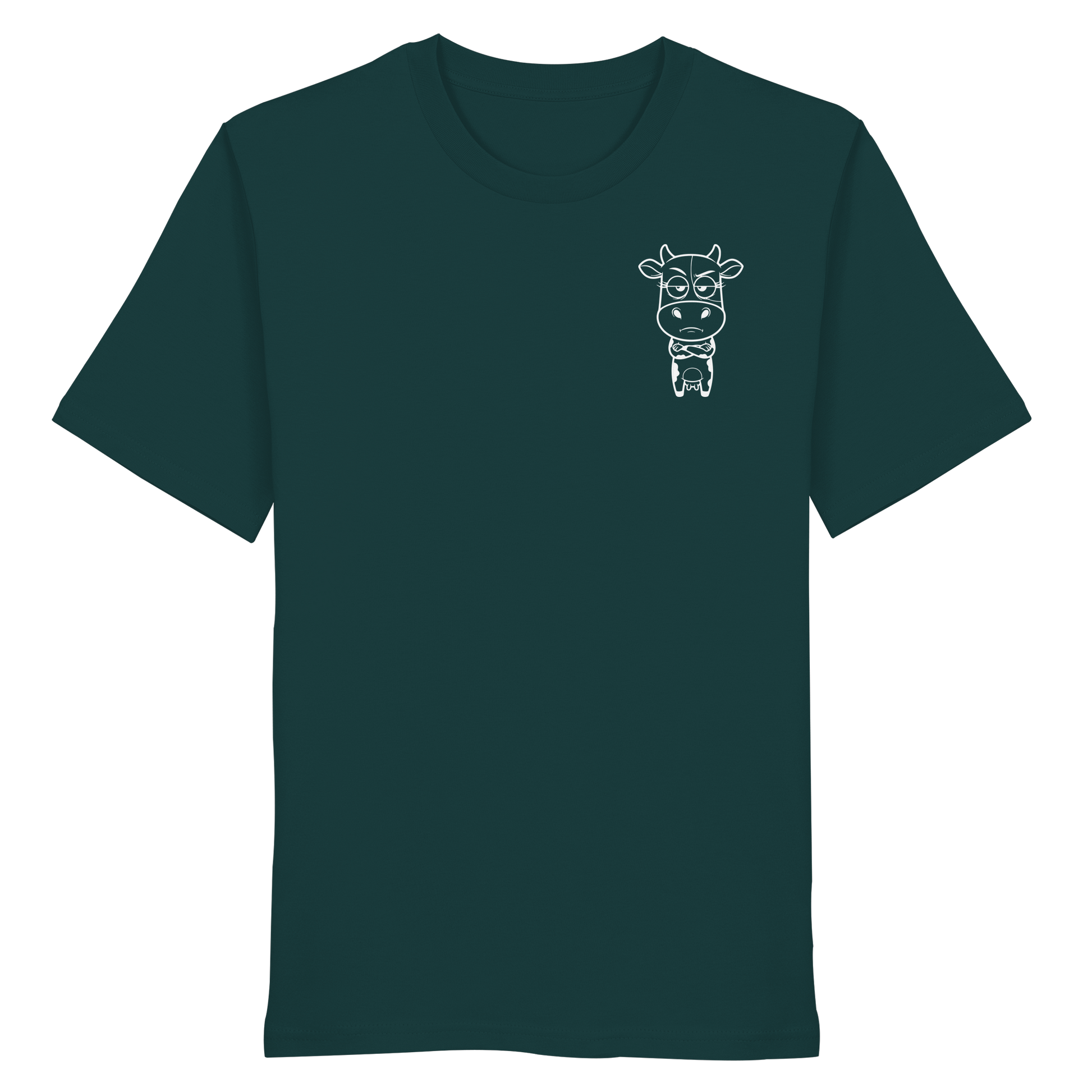 Annoyed Cow Statement-Print – Glazed Green Bio Shirt | GÖRL Bio-Baumwolle, DTF-Druck in DE