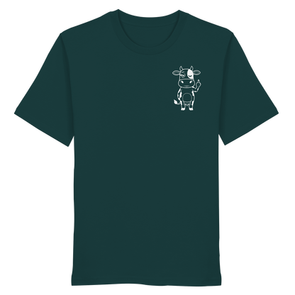 Finger Cow Statement-Print – Glazed Green Bio Shirt | GÖRL Bio-Baumwolle, DTF-Druck in DE