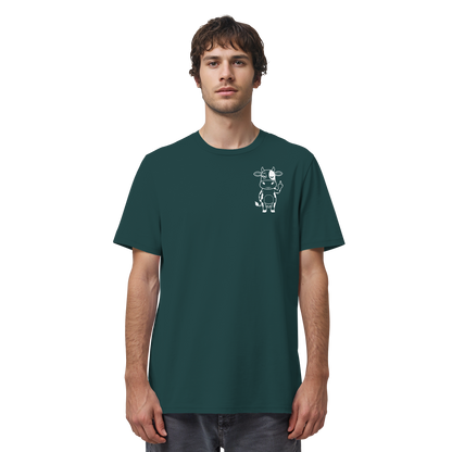 Finger Cow Statement-Print – Glazed Green Bio Shirt | GÖRL Bio-Baumwolle, DTF-Druck in DE