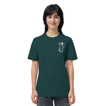 Finger Cow Statement-Print – Glazed Green Bio Shirt | GÖRL Bio-Baumwolle, DTF-Druck in DE