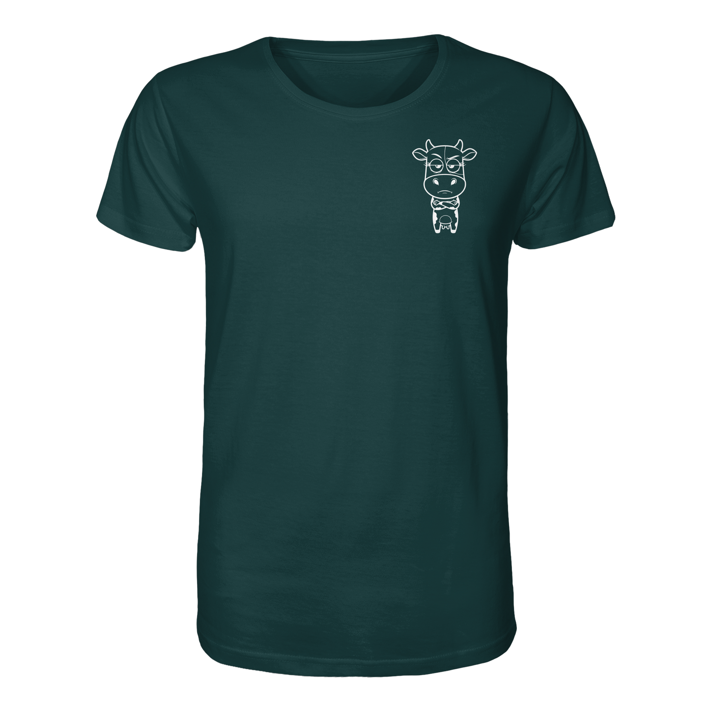 Annoyed Cow Statement-Print – Glazed Green Bio Shirt | GÖRL Bio-Baumwolle, DTF-Druck in DE