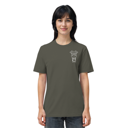 Annoyed Cow Statement-Print – Khaki Bio Shirt | GÖRL Bio-Baumwolle, DTF-Druck in DE