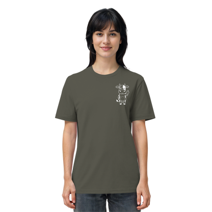 Finger Cow Statement-Print – Khaki Bio Shirt | GÖRL Bio-Baumwolle, DTF-Druck in DE