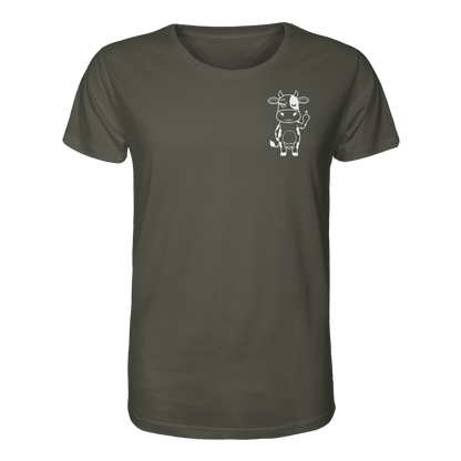 Finger Cow Statement-Print – Khaki Bio Shirt | GÖRL Bio-Baumwolle, DTF-Druck in DE