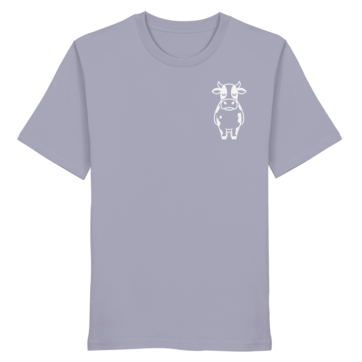 Angry Cow Statement-Print – Lavender Bio Shirt | GÖRL Bio-Baumwolle, DTF-Druck in DE