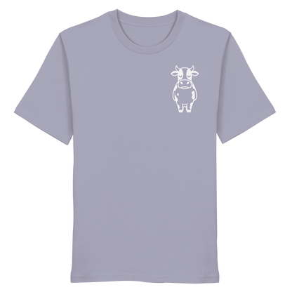 Angry Cow Statement-Print – Lavender Bio Shirt | GÖRL Bio-Baumwolle, DTF-Druck in DE