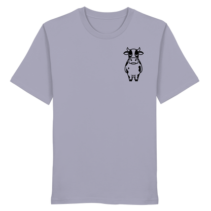 Angry Cow Statement-Print – Lavender Bio Shirt | GÖRL Bio-Baumwolle, DTF-Druck in DE