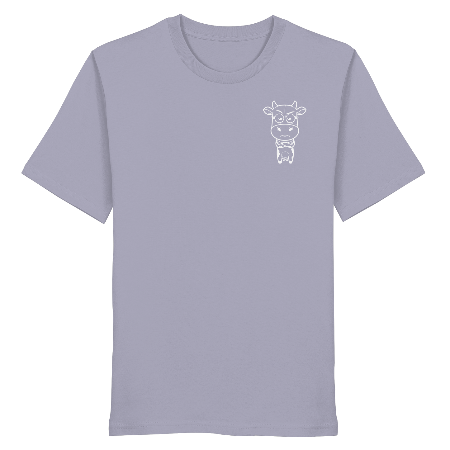 Annoyed Cow Statement-Print – Lavender Bio Shirt | GÖRL Bio-Baumwolle, DTF-Druck in DE
