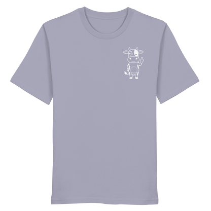 Finger Cow Statement-Print – Lavender Bio Shirt | GÖRL Bio-Baumwolle, DTF-Druck in DE