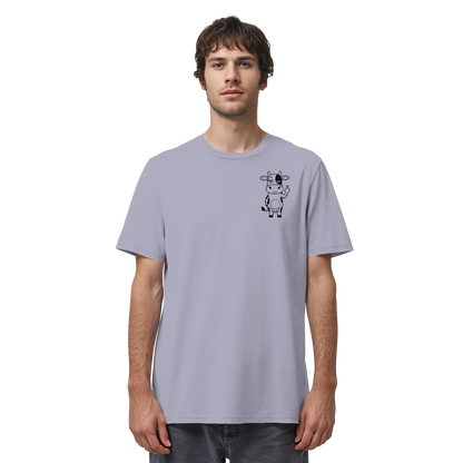 Finger Cow Statement-Print – Lavender Bio Shirt | GÖRL Bio-Baumwolle, DTF-Druck in DE