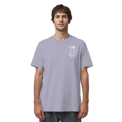 Finger Cow Statement-Print – Lavender Bio Shirt | GÖRL Bio-Baumwolle, DTF-Druck in DE