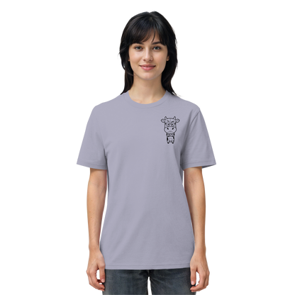 Annoyed Cow Statement-Print – Lavender Bio Shirt | GÖRL Bio-Baumwolle, DTF-Druck in DE