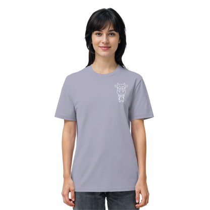 Annoyed Cow Statement-Print – Lavender Bio Shirt | GÖRL Bio-Baumwolle, DTF-Druck in DE