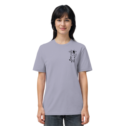 Finger Cow Statement-Print – Lavender Bio Shirt | GÖRL Bio-Baumwolle, DTF-Druck in DE