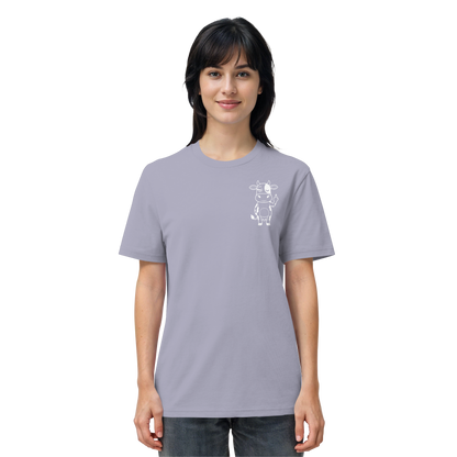Finger Cow Statement-Print – Lavender Bio Shirt | GÖRL Bio-Baumwolle, DTF-Druck in DE