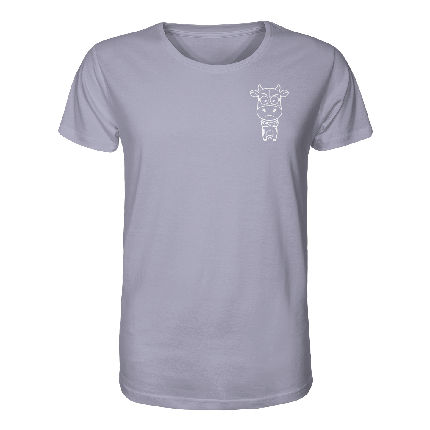 Annoyed Cow Statement-Print – Lavender Bio Shirt | GÖRL Bio-Baumwolle, DTF-Druck in DE