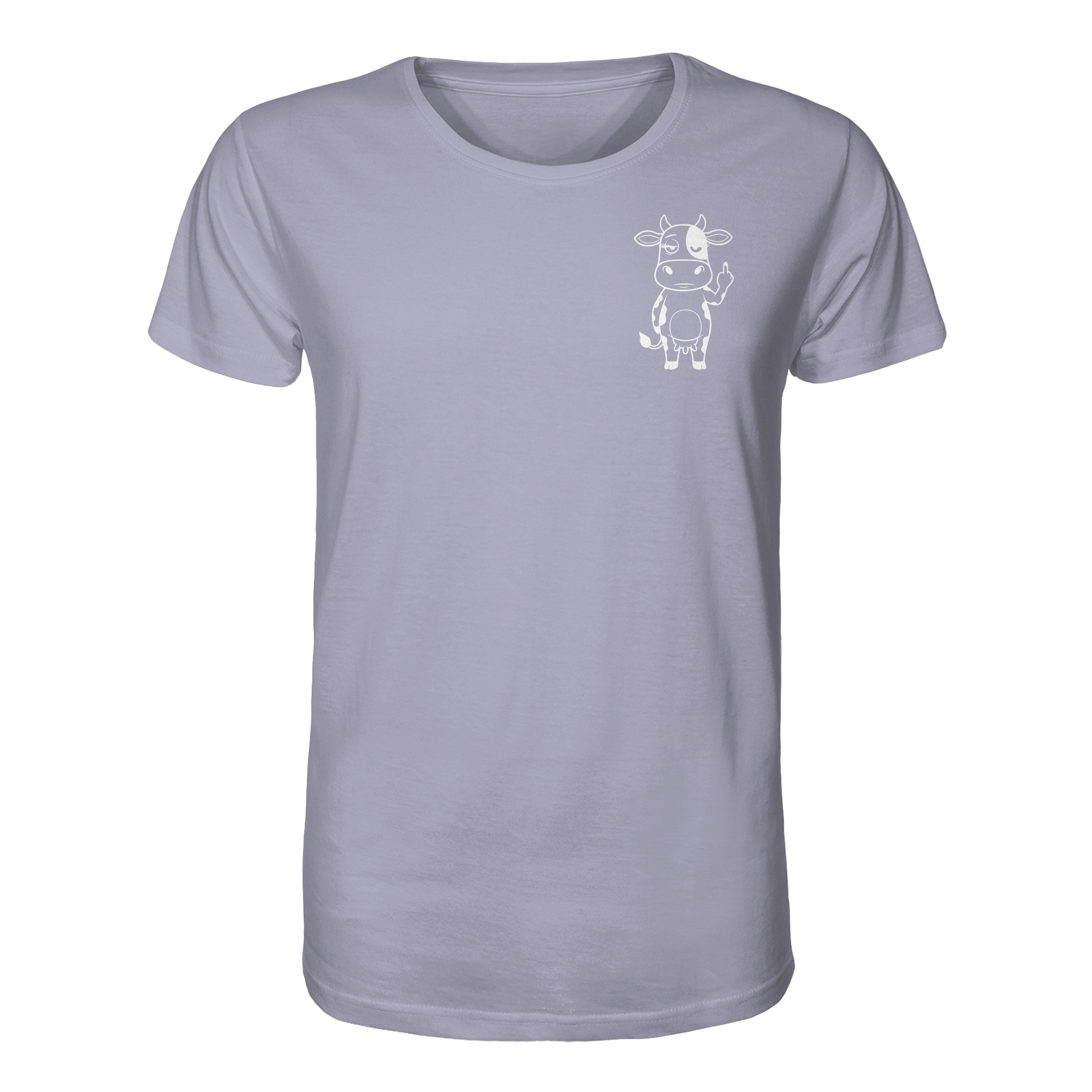 Finger Cow Statement-Print – Lavender Bio Shirt | GÖRL Bio-Baumwolle, DTF-Druck in DE