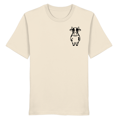 Angry Cow Statement-Print – Natural Raw Bio Shirt | GÖRL Bio-Baumwolle, DTF-Druck in DE