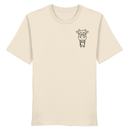 Annoyed Cow Statement-Print – Natural Raw Bio Shirt | GÖRL Bio-Baumwolle, DTF-Druck in DE