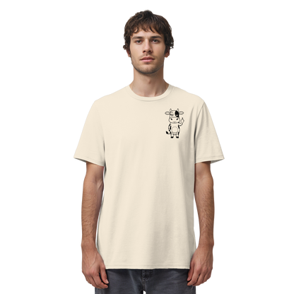 Finger Cow Statement-Print – Natural Raw Bio Shirt | GÖRL Bio-Baumwolle, DTF-Druck in DE