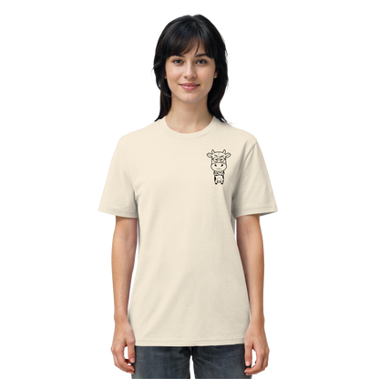 Annoyed Cow Statement-Print – Natural Raw Bio Shirt | GÖRL Bio-Baumwolle, DTF-Druck in DE