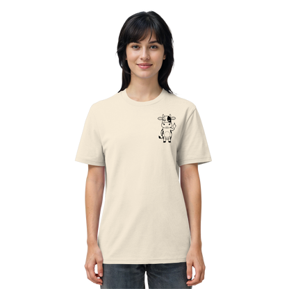 Finger Cow Statement-Print – Natural Raw Bio Shirt | GÖRL Bio-Baumwolle, DTF-Druck in DE