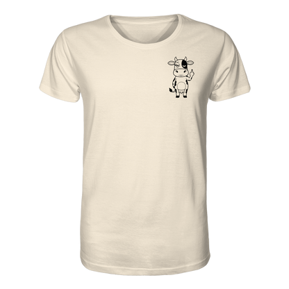 Finger Cow Statement-Print – Natural Raw Bio Shirt | GÖRL Bio-Baumwolle, DTF-Druck in DE