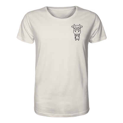 Annoyed Cow Statement-Print – Vintage White Bio Shirt | GÖRL Bio-Baumwolle, DTF-Druck in DE