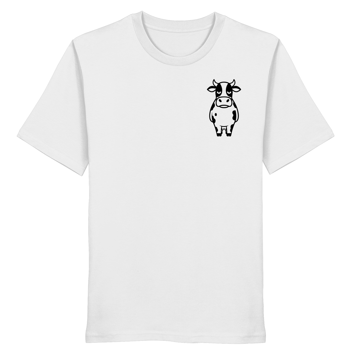 Angry Cow Statement-Print – Weiss Bio Shirt | GÖRL Bio-Baumwolle, DTF-Druck in DE