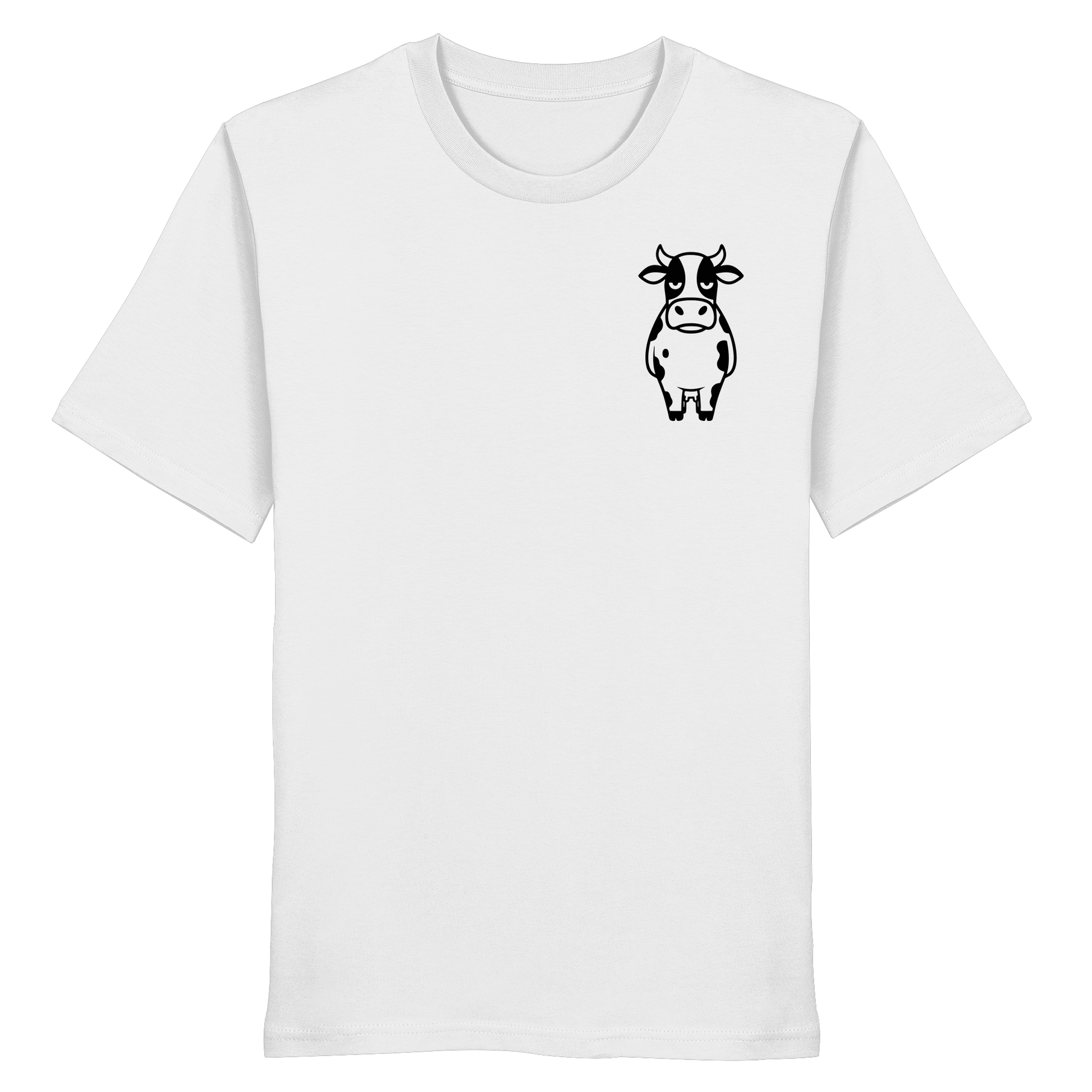 Angry Cow Statement-Print – Weiss Bio Shirt | GÖRL Bio-Baumwolle, DTF-Druck in DE