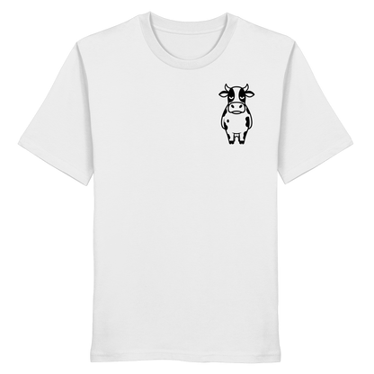 Angry Cow Statement-Print – Weiss Bio Shirt | GÖRL Bio-Baumwolle, DTF-Druck in DE