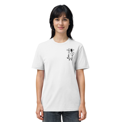 Finger Cow Statement-Print – Weiss Bio Shirt | GÖRL Bio-Baumwolle, DTF-Druck in DE