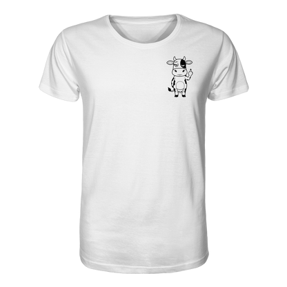 Finger Cow Statement-Print – Weiss Bio Shirt | GÖRL Bio-Baumwolle, DTF-Druck in DE